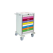 FHC Deluxe 10-Drawer  Lightweight Aluminum Pediatric Cart