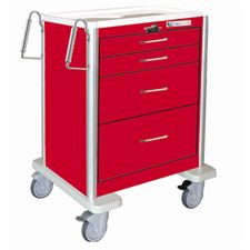 FHC Deluxe 4-Drawer Lightweight Aluminum Crash Cart