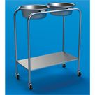 FHC Double Basin Ring Stand w/Lower Shelf