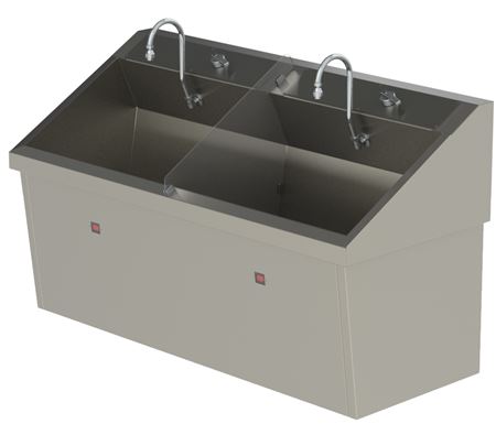 FHCSS64 Double Scrub Sink - Scrub Sinks - Future Health Concepts