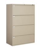 Global 30" Four Drawer Lateral File Cabinet W/Fixed Door