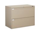 Global 42" Two Drawer File Cabinet w/ Fixed Door 