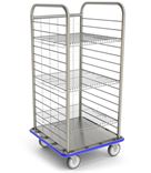 Open Case Cart with Wire Shelves